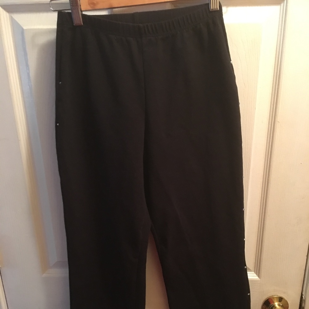 Black studded pants